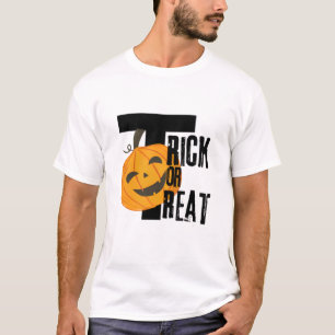 T-shirt Tirage Ou Traitement Halloween Smile Citrouille Ts