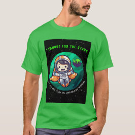 T-SHIRT TIRAGE POUR LES DÉBUTS, ASTRONAUT