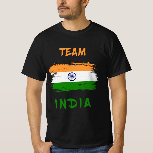 T-shirt Tiranga, équipe d'Inde (Devant)