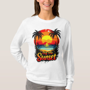 T-shirt Tire le tee-shirt de volley-ball Sunset - Parfait