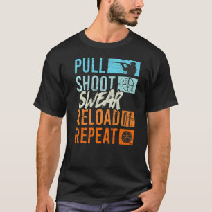 T-shirt Tirer sur la malédiction Recharger Tirer sur l'arg