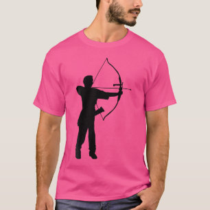 T-shirt Tireur à l'arc Silhouette Joueur de tir à l'arc Ar