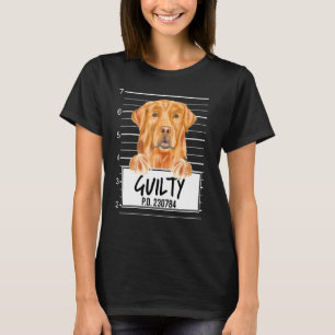 T-shirt Tireur d'or Mugshot Chien Coupable