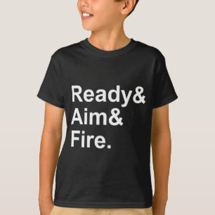 T-shirt Tirez en joue et feu Directions de tir militaire