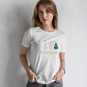 T-shirt "'Tis The Season" Noël Tree Doodles vacances