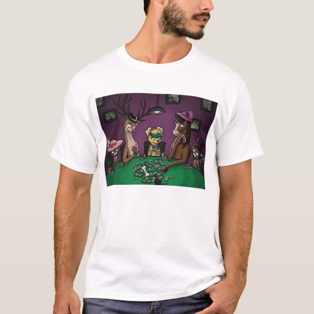 T-shirt Tisonnier jouant la chemise d'animaux (Devant)