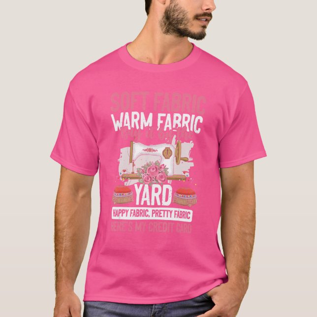 T-shirt Tissu Doux Par Le Jardin Machine À Coudre Quilting (Devant)