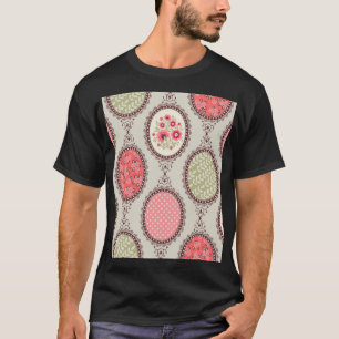 T-shirt Tissu vintage : Patchwork Design sans faille.