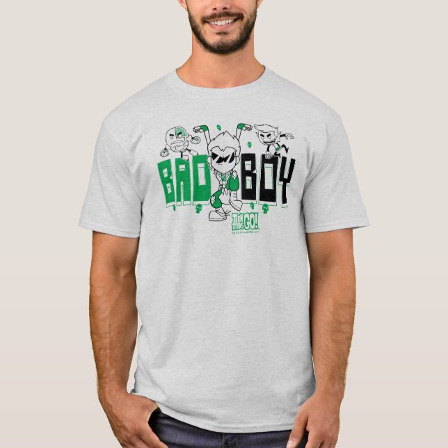 T-shirt Titans Ados, allez ! | "Bad Boy" Robin, Cyborg & B (Devant)