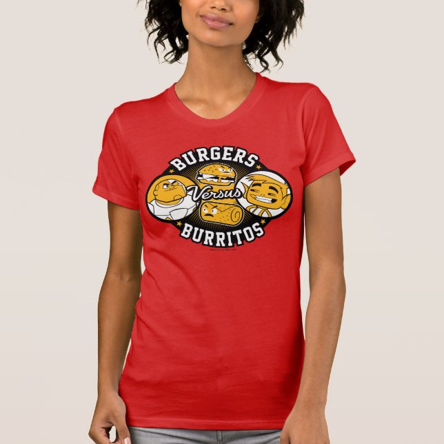 T-shirt Titans Ados, allez ! | Burgers contre Burritos (Devant)