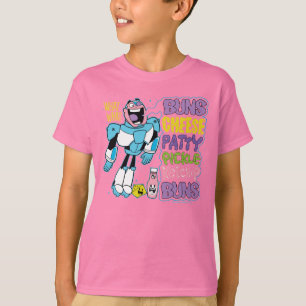 T-shirt Titans Ados, allez ! Cyborg Burger Rap