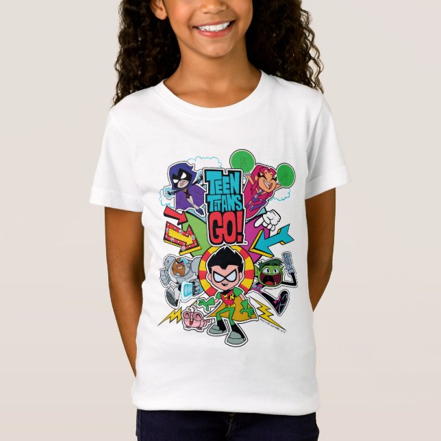 T-Shirt Titans Ados, allez ! | Graphique Flèche d'équipe (Devant)