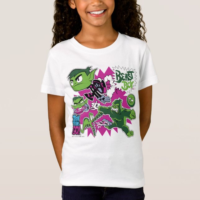 T-Shirt Titans Ados, allez ! | Les Shapeshifts Beast Boy (Devant)