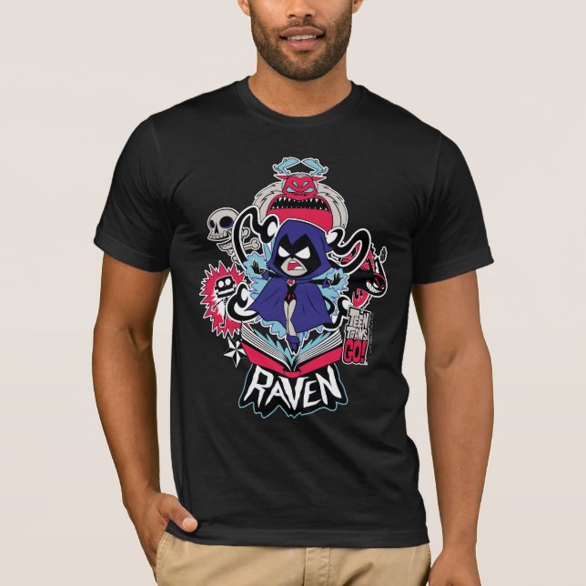 T-shirt Titans Ados, allez ! | Raven puissance démoniaque  (Devant)