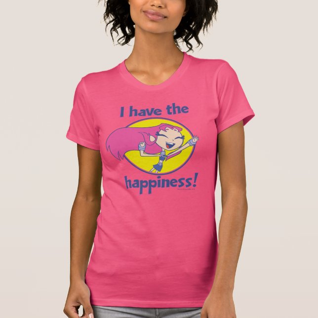 T-shirt Titans Ados, allez ! | Starfire "J'Ai Le Bonheur" (Devant)