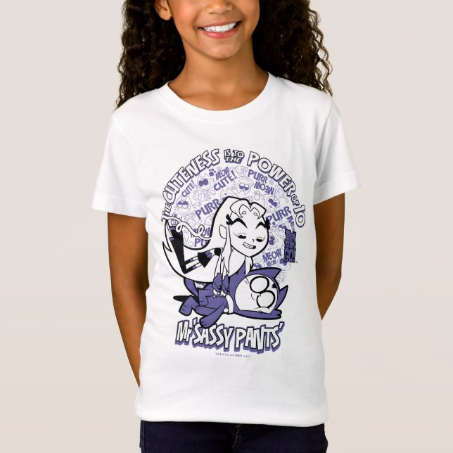 T-Shirt Titans Ados, allez ! | Starfire & Mr Sassy Pants (Devant)