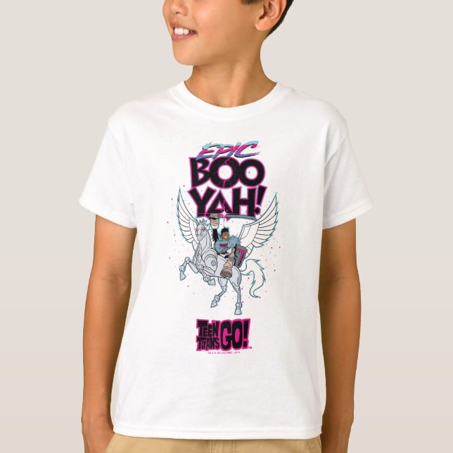 T-shirt Titans Ados, allez ! | Warrior Cyborg équitation P (Devant)