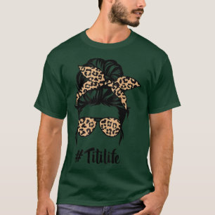 T-shirt Titi Life Messy Bun Cheveux Bandana Empreinte de l