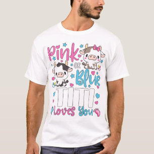 T-shirt Titi Rose Ou Bleu Vous Aime Dons Vache Bébé Hommes