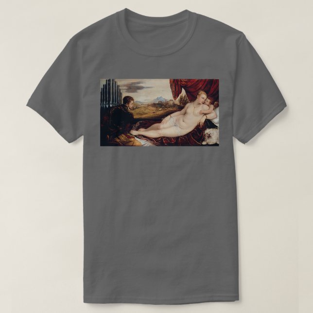 T-shirt Titien Vénus avec le Joueur d'orgue (Design devant)