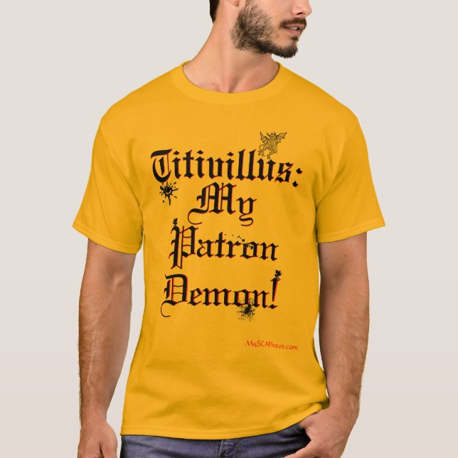 T-shirt Titivillus : Démon de patron avec l'encre (Devant)