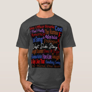 T-shirt Titre de la chanson West Side Story