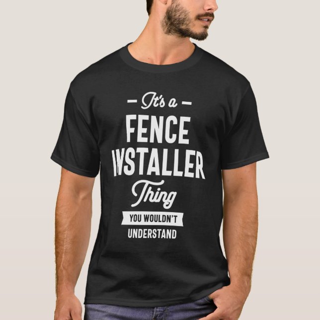T-shirt Titre de l'emploi amusant de l'installateur de clô (Devant)