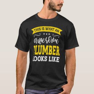 T-shirt Titre de l'emploi de plombier Employé Drôle ouvrie