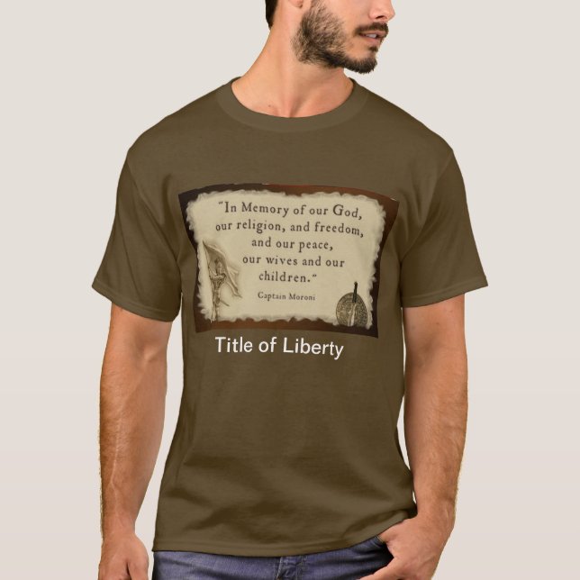 T-shirt Titre de Liber-pièce en t (Devant)