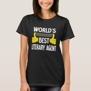 T-shirt Titre du travail du meilleur agent littéraire du m