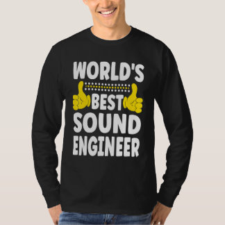 T-shirt Titre du travail du meilleur ingénieur du son du m