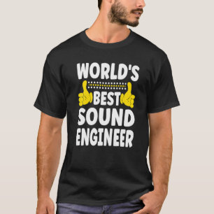 T-shirt Titre du travail du meilleur ingénieur du son du m