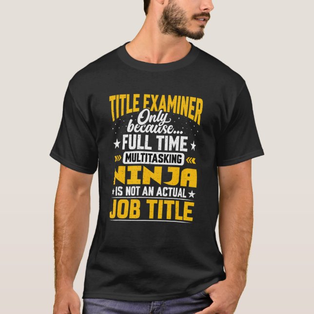 T-shirt Titre Examinateur Titre du poste Chercheur Anal (Devant)
