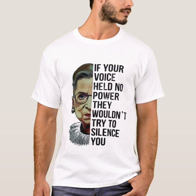 T-shirt Titre : Si Votre Voix N'Avait Pas De Citation De P (Devant)