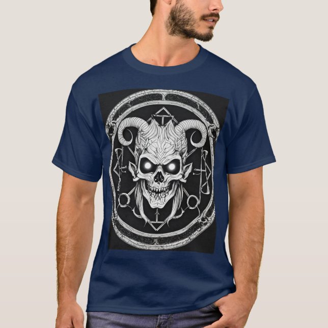 T-shirt Titre : "T-shirt d'horreur diabolique du cauchemar (Devant)