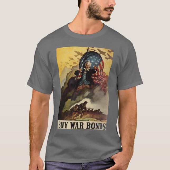 T-shirt Titres d'emprunt de guerre d'achat d'Oncle Sam (Devant)