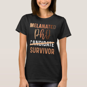 T-shirt Titulaire d'un doctorat de survivant noir