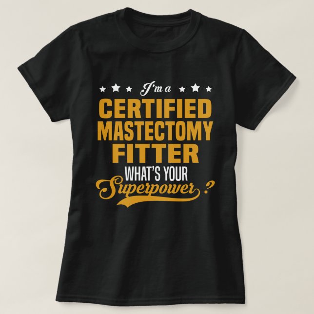 T-shirt Titulaire d'une certification de la mastectomie (Design devant)