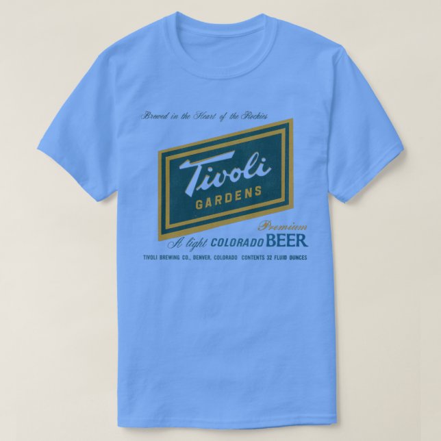 T-shirt Tivoli Gardens Bière Rétro Déficit Breweriana (Design devant)