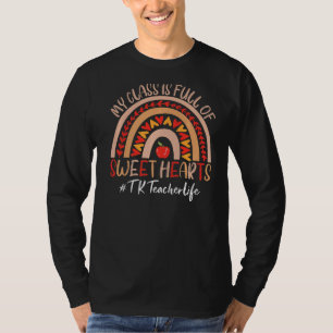 T-shirt Tk Enseignant Ma Classe Est Plein De Coeurs Sucrés