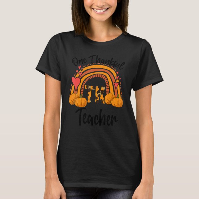 T-shirt TK Teacher  One Thankful TK Teacher Thanksgiving (Devant)
