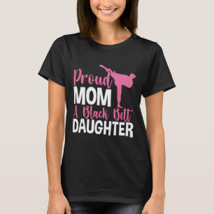 T-shirt Tkd Karate Judo Fier Maman D'Une Fille De Ceinture