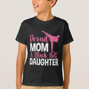 T-shirt Tkd Karate Judo Fier Maman D'Une Fille De Ceinture