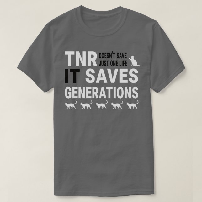 T-shirt TNR sauve des vies Secourt de chat (Design devant)