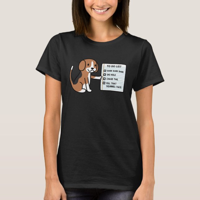 T-shirt To Do List Beagle Dog (Devant)