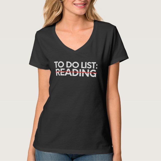 T-shirt To Do List Reading Retirement Hobby School Read (Devant)