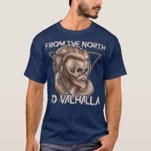 T-shirt To Valhalla Skeleton Viking Warrior Raven Mytholog