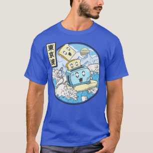 T-shirt Toaster Surf Au Japon Vagues Style Kawaii Vaporw