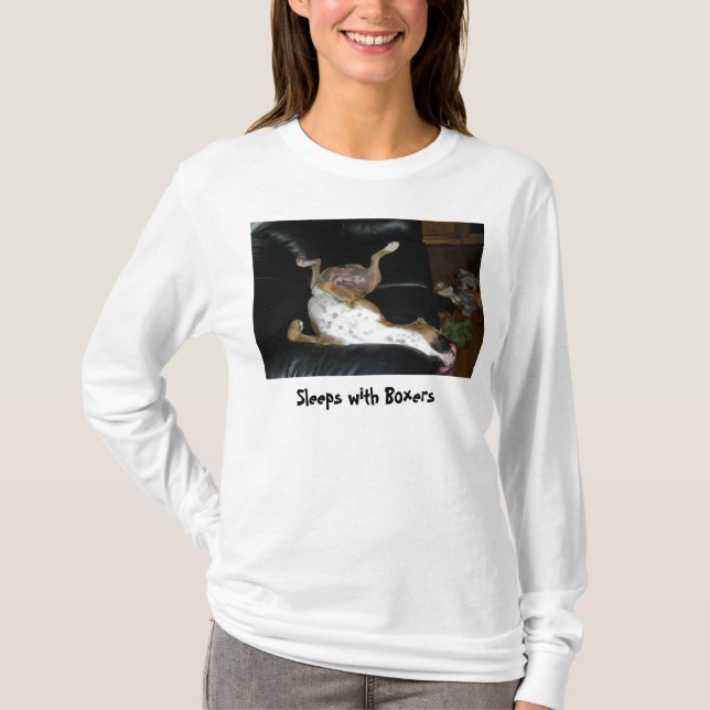 T-shirt Toby, sommeils avec des boxeurs (Devant)