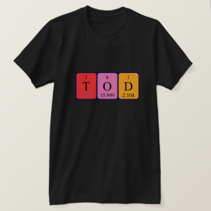 T-shirt Tod nom de table périodique
